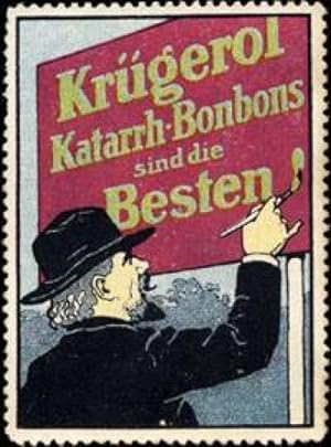 Seller image for Reklamemarke Krgerol Katarrh - Bonbons sind die Besten for sale by Veikkos