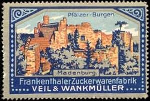 Bild des Verkufers fr Reklamemarke Pflzer - Burgen : Madenburg zum Verkauf von Veikkos