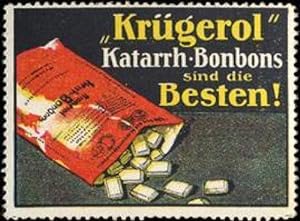 Bild des Verkufers fr Reklamemarke Krgerol Katarrh - Bonbons sind die Besten zum Verkauf von Veikkos