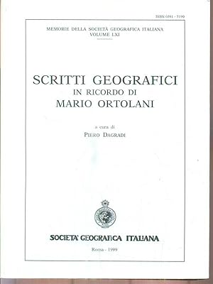 Bild des Verkufers fr Scritti geografici in ricordo di Mario Ortolani zum Verkauf von Librodifaccia