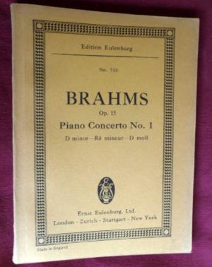Seller image for Brahms, Piano Concerto No 1, D minor ,Re mineur , D moll. for sale by Antiquariat an der Linie 3