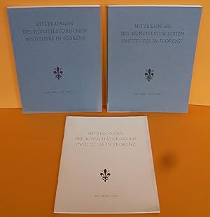 Imagen del vendedor de Mitteilungen des Kunsthistorischen Institutes in Florenz. XXXIII. Band,1979 ( Heft 1/2 , Heft 3, Verzeichnis). a la venta por Antiquariat an der Linie 3