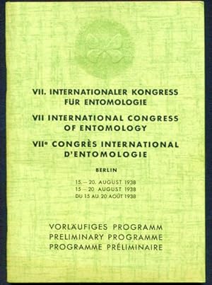 VII. Internationaler Kongress für Entomologie. Berlin,Festschrift von 1938