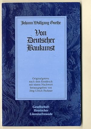 Von deutscher Baukunst. (Hessische Beiträge zur deutschen Literatur).