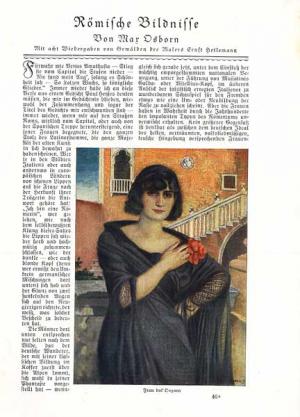 Seller image for Kunst, Malerei, Grafik, Zeitschrift Simplicissimus, Frauen, Erotik, Italien, der Maler Ernst Heilemann 1925. for sale by Antiquariat an der Linie 3