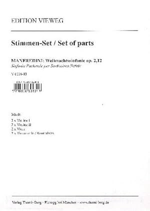 Bild des Verkufers fr Weihnachtssinfonie op.2,12fr Streicher und Bc : Stimmensatz (3-3--2-3) zum Verkauf von AHA-BUCH GmbH