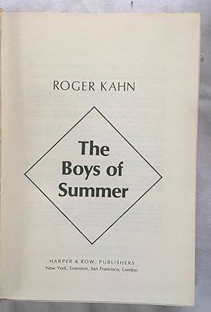 Seller image for The Boys of Summer for sale by Doodletown Farm Books