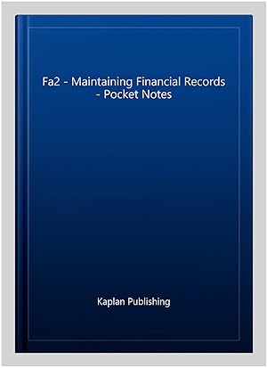 Bild des Verkufers fr Fa2 - Maintaining Financial Records - Pocket Notes zum Verkauf von GreatBookPrices