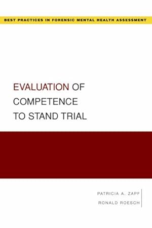Bild des Verkufers fr Evaluation of Competence to Stand Trial zum Verkauf von GreatBookPrices