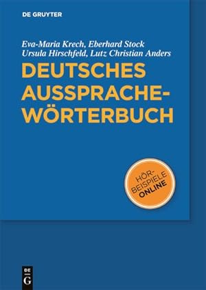 Imagen del vendedor de Deutsches Ausspracheworterbuch -Language: German a la venta por GreatBookPrices