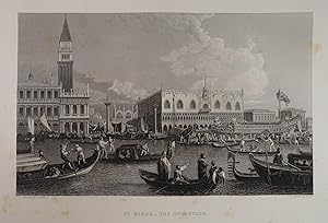 St. Marks - The Bucentaur. Lithographie von J.B. Allen nach Giovanni Antonio Canal gen. Canaletto...