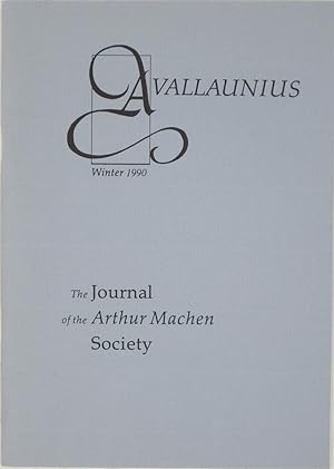 Imagen del vendedor de Avallaunius: The Journal of the Arthur Machen Society (Winter 1990) a la venta por Powell's Bookstores Chicago, ABAA