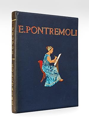 Seller image for Emmanuel Pontremoli. Propos d'un Solitaire. for sale by Librairie du Cardinal