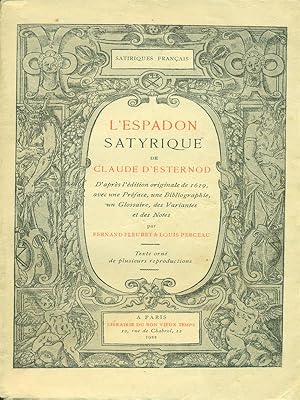 Seller image for L'espadon satyrique for sale by Librodifaccia