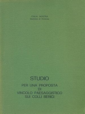 Bild des Verkufers fr Studio di una proposta di vincolo paesaggistico sui colli Berici zum Verkauf von Librodifaccia