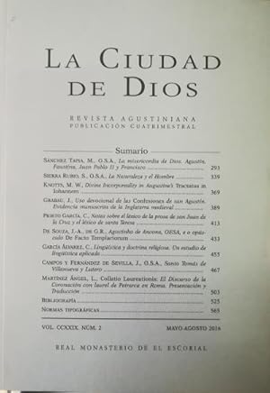 Seller image for La ciudad de Dios. Revista agustiniana. Publicacin cuatrimestral. Vol. CCXXIX. Nm. 2 for sale by Librera Reencuentro