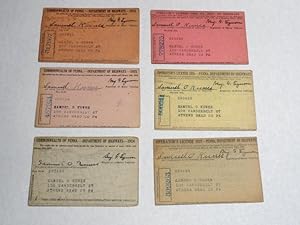 Bild des Verkufers fr Six Pennsylvania Driver's Licenses from the 1920s zum Verkauf von Pacific Rim Used Books  LLC