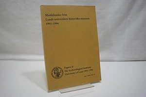Imagen del vendedor de Papers of the Archaeological Institute University of Lund 1993-1994 New Series, Vol. 10 a la venta por Antiquariat Wilder - Preise inkl. MwSt.