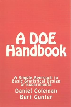 Immagine del venditore per Doe Handbook : A Simple Approach to Basic Statistical Design of Experiments venduto da GreatBookPrices