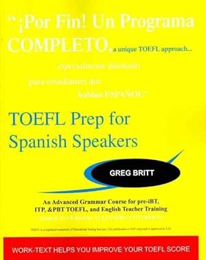 Imagen del vendedor de TOEFL PREP for Spanish Speakers a la venta por GreatBookPrices