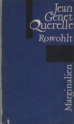 Imagen del vendedor de Jean Genet: Querelle : Marginalien a la venta por Schrmann und Kiewning GbR