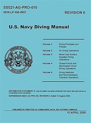 Bild des Verkufers fr U.s. Navy Diving Manual Revision 6, Apr zum Verkauf von GreatBookPrices