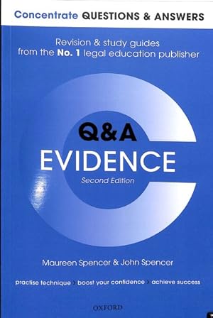 Imagen del vendedor de Concentrate Questions and Answers Evidence : Law Q&a Revision and Study Guide a la venta por GreatBookPrices