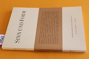 Sinn und Form. Beiträge zur Literatur. 50. Jahr/ 1998/ 6. Heft