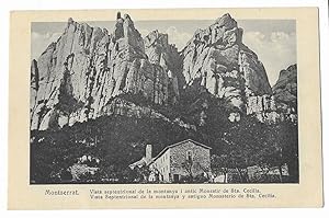Montserrat .Vista septentrional de la montanya i antic Monestir de Sta. Cecilia .Eismann 1894