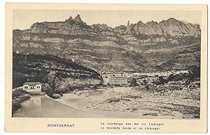 Montserrat . La muntanya des del riu Llobregat . Mumbru 1929