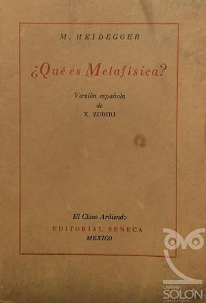 ¿Qué es metafísica?