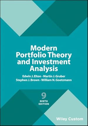 Imagen del vendedor de Modern Portfolio Theory and Investment Analysis a la venta por GreatBookPrices