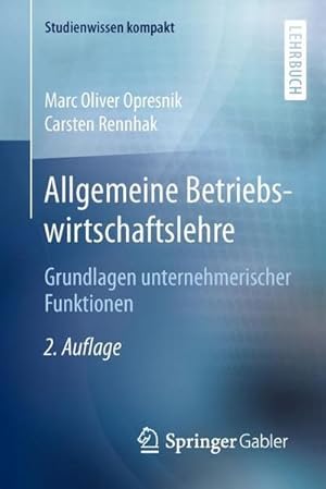 Bild des Verkufers fr Allgemeine Betriebswirtschaftslehre zum Verkauf von Rheinberg-Buch Andreas Meier eK