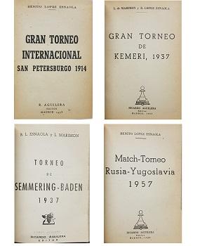 Imagen del vendedor de Gran Torneo Internacional San Petersburgo 1914 / Gran Torneo de Kemeri 1937 / Torneo de Semmering-Baden 1937 / Match-Torneo Rusia-Yugoslavia 1957. (4 obras) a la venta por LIBROS EL CID CAMPEADOR