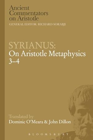 Image du vendeur pour Syrianus : On Aristotle Metaphysics 3-4 mis en vente par GreatBookPrices