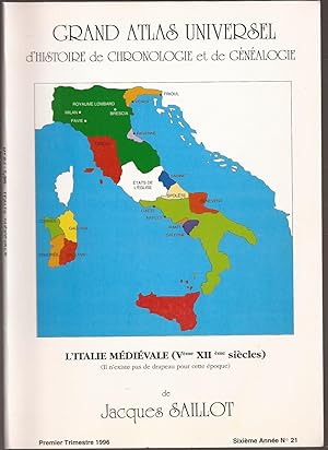 GRAND ATLAS UNIVERSEL de CHRONOLOGIE et de GÉNÉALOGIE - l'ITALIE MÉDIÉVALE (Vème-XIIème siècles)