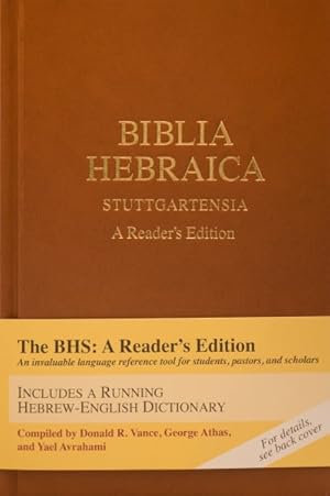 Image du vendeur pour Biblia Hebraica Stuttgartensia : A Reader's Edition -Language: hebrew mis en vente par GreatBookPrices