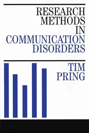 Image du vendeur pour Research Methods In Communication Disorders mis en vente par GreatBookPrices