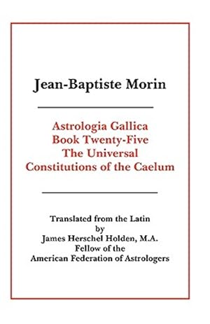 Imagen del vendedor de Astrologia Gallica Book 25 a la venta por GreatBookPrices