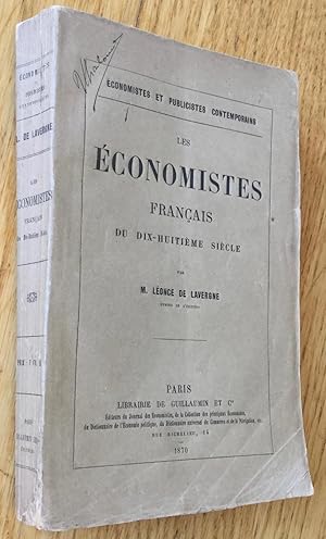 Les économistes français du XVIIIe siècle