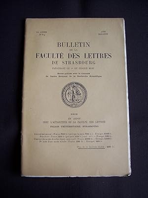 Bulletin de la faculté des lettres de Strasbourg - N°8-9 Mai-Juin 1956