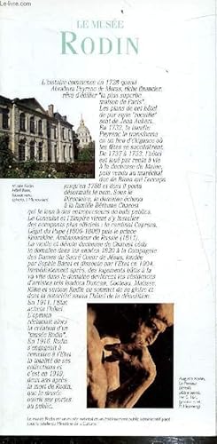 Bild des Verkufers fr Brochure dpliante - Le muse Rodin - zum Verkauf von Le-Livre