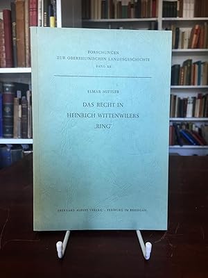 Bild des Verkufers fr Das Recht in Heinrich Wittenwilers "Ring". (= Forschungen zur Oberrheinischen Landesgeschichte, Band 20). zum Verkauf von Antiquariat Seibold