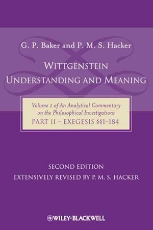 Bild des Verkufers fr Wittgenstein : Understanding and Meaning zum Verkauf von GreatBookPrices