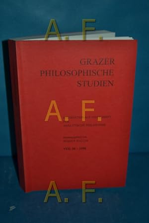 Immagine del venditore per Grazer philosophische Studien : internationale Zeitschrift fr analytische Philosophie // Grazer philosophische Studien 54, 1998 venduto da Antiquarische Fundgrube e.U.