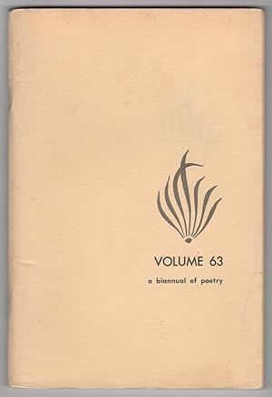 Seller image for Volume 63 : A Biannual of Poetry Number 1 (December 1963) - typescript Sonnet on the Death of President Kennedy by Jack Bliss laid in for sale by Philip Smith, Bookseller