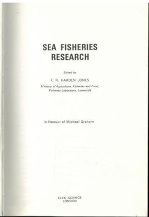 Seller image for Sea Fisheries Research for sale by Goulds Book Arcade, Sydney
