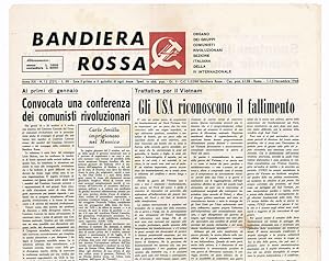 Bandiera Rossa. Organo dei gruppi comunisti rivoluzionari sezione italiana della IV Internazionale.