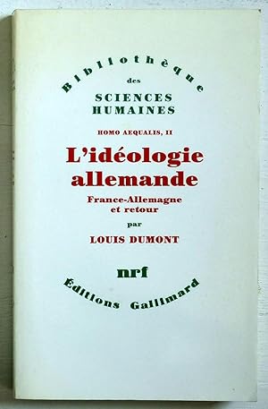 Imagen del vendedor de L'idologie allemande (France-Allemagne et retour) (Homo aequalis, II) a la venta por Le Rayon populaire