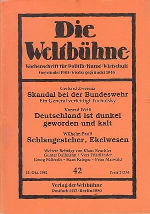 Die Weltbühne. Wochenschrift für Politik, Kunst, Wirtschaft. 87. Jhrg., XLVII, Nr. 42 vom 13. Okt...